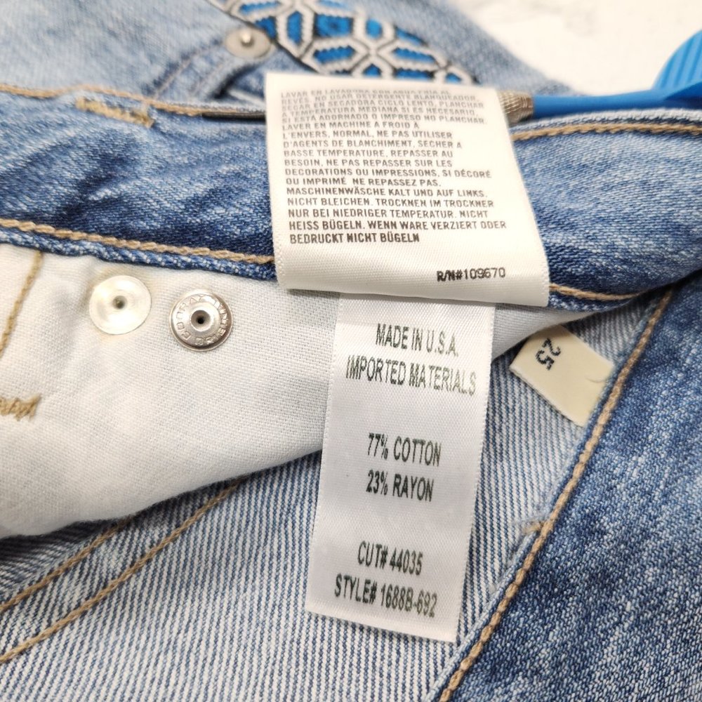 NEW $200 Women's C of H EMERSON Crop Slim Boyfriend Selvedge Blue Jeans size 25 - Picture 6 of 8